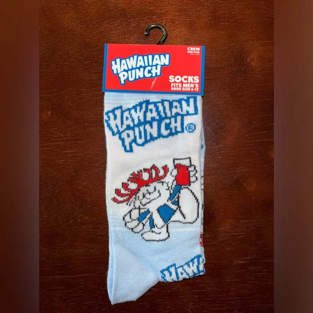 HAWAIIAN PUNCH NOVELTY CREW SOCKS NWT MEN’S SHOE SIZE 6-12